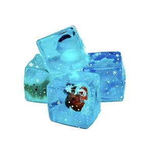Christmas <b>Night</b> <b>Lights</b> Ice Block Squishy Toys Maltose Slow Rebound <b>Night</b> <b>Lights</b> Snowflake Cube Decompression Toys - Product Image 6