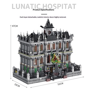 Panlos 613002 Street View Hôpital des Fous Alkam : Blocs de Construction à Assembler, Jouets Flash à Assembler - Product Image 4