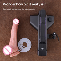 Hismith Lube Launcher 2.0 Pro 200 mL Grande Capacité avec Godemichet en Silicone de 8,1 pouces à Jet de Lubrifiant et Longueur Insérable de 6,1 pouces Jouet Sexuel Vente en Gros