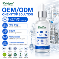 Gouttes de zéolite certifiées HACCP ISO Bio Véganes, Zéolite Clinoptilolite, Formule Premium, Marquage Personnalisé, Marque Privée, OEM, ODM