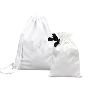 Eco Wholesale Muslin 100% Cotton Gift Customized Organic Cotton Drawstring Bag Packaging Pouch With Logo Printed