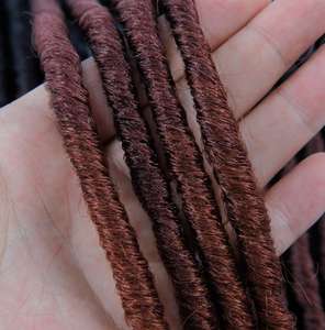 Nuevas trenzas 18 "Straight Gypsy Locs 3 <span class=keywords><strong>Tone</strong></span> Ombre Goddess Faux Locs Extensiones de cabello Trenzas sintéticas de ganchillo - Product Image 3