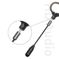Auricular con cable con cancelación de ruido HD, con micrófono de brazo desmontable, 2 pines, 78, cable de actualización IEM para transmisión en vivo de deportes electrónicos