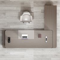 Bureau de direction en panneaux de bois personnalisables, simple et moderne, avec table d'appoint à double armoire, extensible, écologique, pour ordinateur de bureau