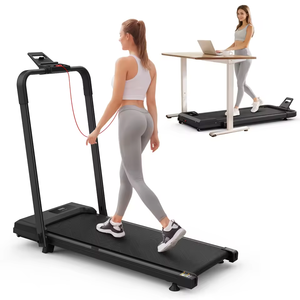 <span class=keywords><strong>2</strong></span>-in-1 Elektrisches Laufband Faltbares Gehpad Fitnessgerät mit Pad-Halterung und Fernbedienung für Heimfitness - Product Image 1