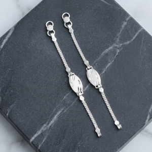 Pulsera de Plata Fina 92.5% Jalnidhi con Dijes para Recién Nacidos, Lindo Accesorio de la Suerte para la Comodidad del Bebé - Product Image 3