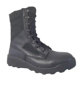 TSB21-5  Promoción de Stock  Botas de Combate de Cuero Negro Liso DMS - Product Image 5