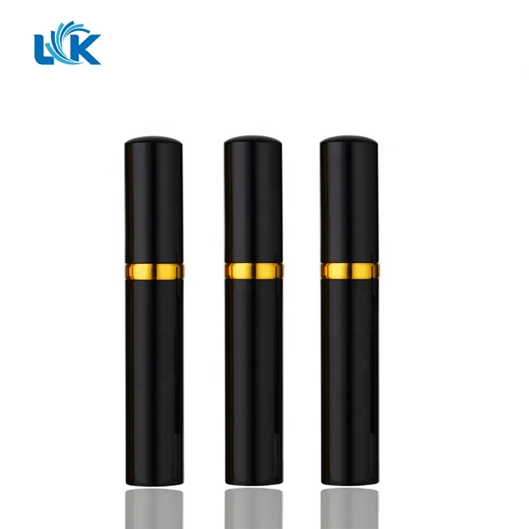 Mini Aluminum Column-Shaped Case 7.8cm X 1.3cm For Tobacco Filter Cigarette Smoking Holder Black Color