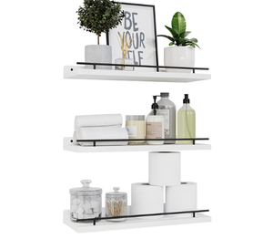 Étagère murale flottante rectangulaire en bois sculptée, design détachable, minimaliste, pour cuisine, salle de bain, salon, <span class=keywords><strong>bureau</strong></span>, <span class=keywords><strong>rangement</strong></span> - Product Image 1