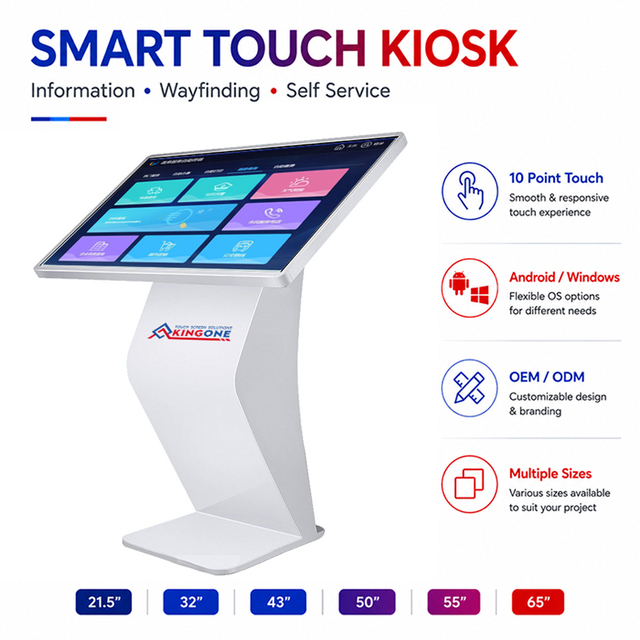 New Technology Full HD 1080P Floor Stand LCD Display Computer Interactive Digital Signage Touch Screen Android Kiosk