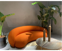 Vente directe usine – Canapé design en tissu cachemire, style nordique, courbé, double/simple, pour salon et appartement, haute qualité