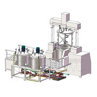 Machine de mélange émulsifiant sous vide pour ligne de production cosmétique, prix usine, moteur à engrenages, acier inoxydable 316, économe en énergie, pour maquillage