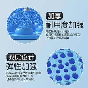 Esterilla de acupresión Wave Speed, masajeador de pies de TPE, 52 cm, azul y morado, diseño de doble capa engrosado para masajes de salud y fitness - Product Image 1