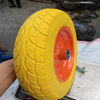 10 12 13 14 15 16 pouces PU mousse plat gratuit brouette roue et pneus pour Wagon chariot tondeuse à gazon camions à main