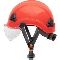 Casco de Seguridad con Protector Facial Integrado para Construcción, Casco de Seguridad PLC