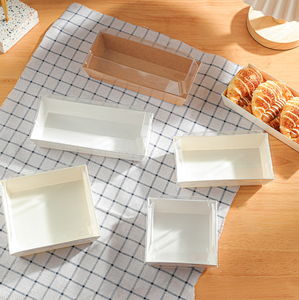 Boîte à gâteau en plastique transparente dorée noire, emballage rond carré, boîte à jaune <span class=keywords><strong>d</strong></span>'œuf, boîte à <span class=keywords><strong>mousse</strong></span> croustillante, boîte à biscuits - Product Image 5