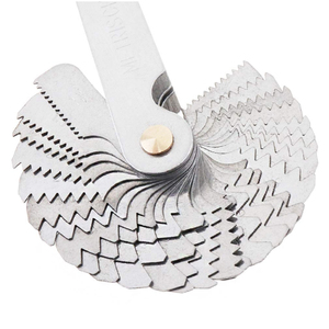Jauge de pas de vis métrique, impérial et US SAE <span class=keywords><strong>Whitworth</strong></span> 55 degrés et métrique 60 degrés pour la mesure industrielle - Product Image 4