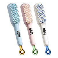 Brosse à cheveux rétractable BLISSLIFE avec coussin d'air 3D démêlant, auto-nettoyante et massante pour femmes aux cheveux bouclés, raides et épais