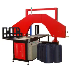 0-65degrees angle automatic dip plastic tube pipe cutting machine band saw for non-metallic material pipe cutting