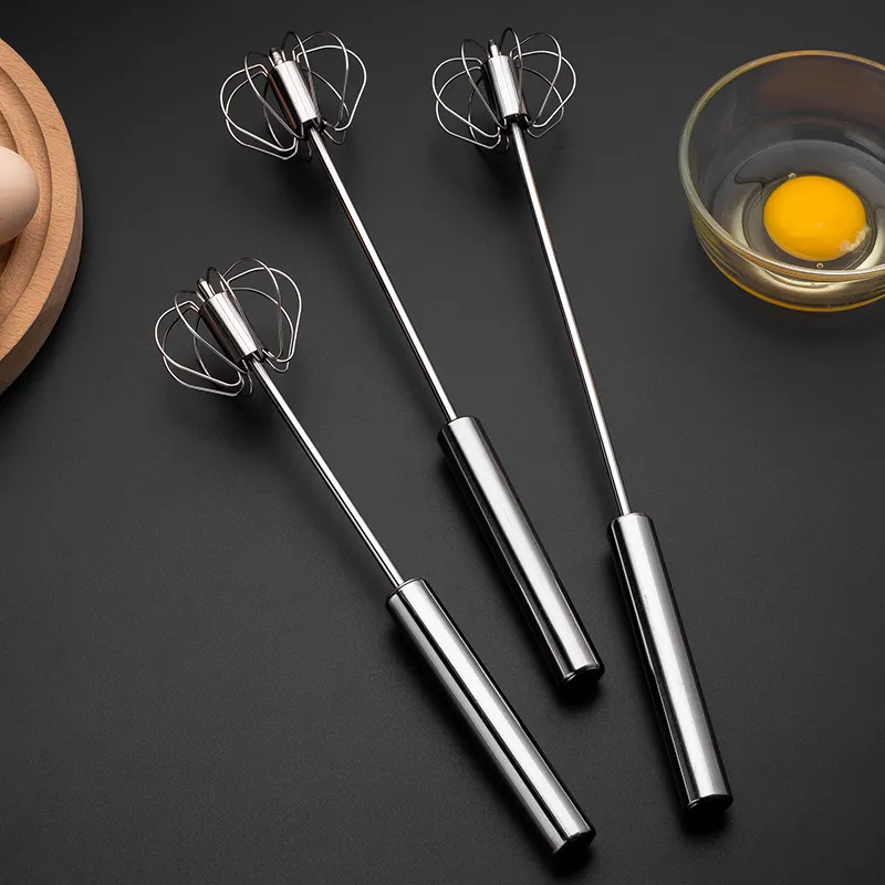 Hot Selling Semi-automatic Egg Beater Kitchen Utensils Stainless Steel Egg Mixer Egg Whisk Home and Kitchen Gadgets