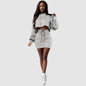 Ensembles deux pièces : Jupes à capuche et combinaisons à cordon de serrage pour femme – Tendance mode - Product Image 4