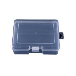 Boîte de rangement rectangulaire transparente en plastique PP, 13.3x10.1x4.6cm, capacité de 1L, organisateur de bijoux de bureau couvert - Product Image 1