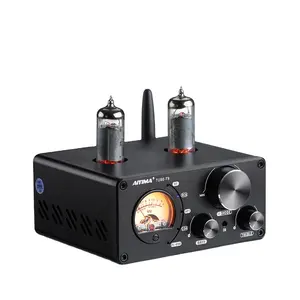 AIYIMA Audio T9 BT 5.0 Vacuum Tube Amplifier USB DAC Stereo Receiver COAX/OPT HiFi Home Audio Digital Amp w/VU Meter 100W