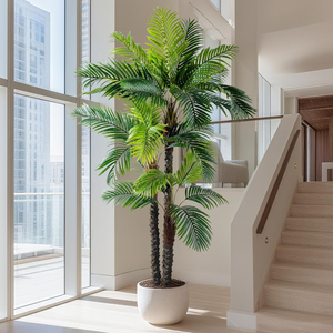 Realista Real Touch Big Faux Plants Fake Bonsai Tree Palmeras artificiales para la decoración de la Oficina - Product Image 1