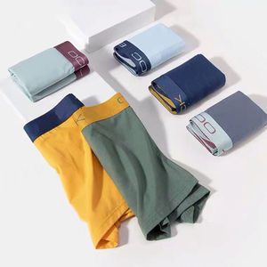 Fabricant Boxers taille moyenne confortables, respirants pour la peau, en coton à élasticité élastique pour hommes, sous-vêtements courts pour hommes - Product Image 1