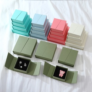 Unique Design Square Double Door Paper Jewelry <b>Box</b> Custom Luxury Rings <b>Earrings</b> Necklace Bracelet Magnetic Closure Packaging - Product Image 6