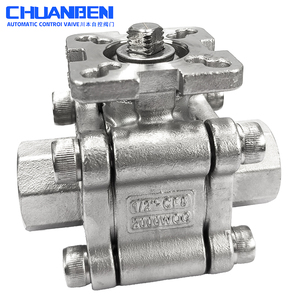 उच्च दबाव 2000 wog मैनुअल स्टॉप संरचना के साथ तीन-टुकड़ा गेंद वाल्व - Product Image 4