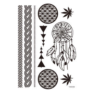 Tatuajes Temporales de Henna Negra para Adultos, Tatuajes de Henna Falsos a Prueba de Agua, Pegatinas de Tatuajes de Flores de <span class=keywords><strong>Mandala</strong></span> para Bodas y Fiestas - Product Image 5