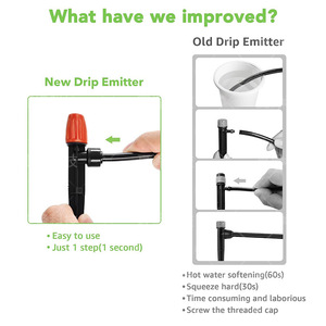 Boquilla de Conexión Rápida para Riego por Goteo de 142 mm con Flujo Ajustable, Accesorio para Riego de Jardín - Product Image 3