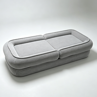AP-R1 Lit pour animaux de compagnie en mousse orthopédique de luxe, très grand, en tissu, avec éponge douce compressée et peluche, modèle Villa