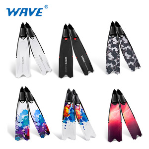 Palmes de plongée en apnée Wave Freediving en caoutchouc souple PP, palmes de natation flexibles pour adultes - Product Image 1