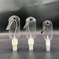Flacons pulvérisateurs portables de voyage en PET transparent, rechargeables, à brume fine, 50ml 60ml 75ml, pour désinfectant pour les mains et liquides cosmétiques