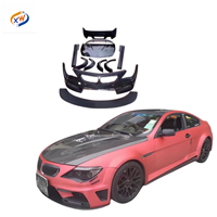 Kit carrosserie large style LM pour BMW Série 6 E63 E64 (2004-2010) : pare-chocs avant, pare-chocs arrière, capot en fibre de carbone