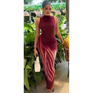 ノースリーブ絞り染めプリントチューブエレガントなドレスカジュアルイブニングパーティークラブウエディングビーチ女性服 - Product Image 4