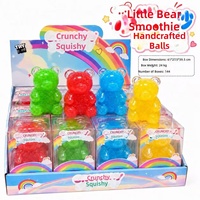Jouet souple à presser Little Bear Slushy Fruit Smoothie, série Slushy, boîte remplissable, anti-stress, ballon à main, idéal pour les cadeaux de fête