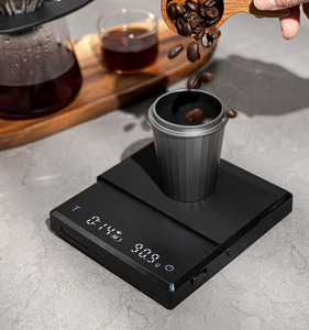 Mới Tùy Chỉnh Màu Đen Trắng Màu USB Cân Bằng Nhà Bếp Mini Siêu Mỏng Cà Phê Quy Mô Kỹ Thuật Số Với Bộ Đếm Thời Gian - Product Image 2