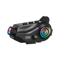 Caméra de casque G10 2K UHD, rotation à 360°, réglage vertical, étanche IP67, grand angle 120°, enregistrement vidéo musical, moto