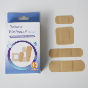 พลาสเตอร์ปิดแผลพิมพ์ลายตามสั่ง กันน้ำและระบายอากาศได้ ลายรุ้ง |   กันน้ำ คลาสสิค 40 ชิ้น ทนทาน และไม่ก่อให้เกิดอาการแพ้ - Product Image 1