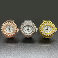 Montre-bague - Montre à quartz unisexe élégante et polyvalente de style coréen, sertie de diamants, minimaliste