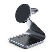 Support de chargeur sans fil magnétique 3-en-1 JEDI, station de charge rapide 15W pour téléphone, montre et écouteurs