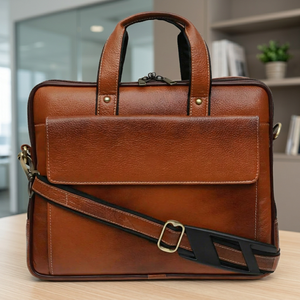 <b>Laptop</b> Messenger Cross Body Genuine Leather Waterproof Bag Engrave Design Fashionable Handmade Customizable Size Durable Daily - Product Image 1