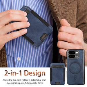 Luxury Business PU Leather Ultra Thin Magnetic Kickstand <strong>Foldable</strong> Phone Case for Google <strong>Pixel</strong> 10pro Screen Protector 360 - Product Image 4