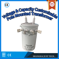 Transformateur triphasé de type conventionnel 10 kVA 50/60 Hz 3 kV à montage sur poteau pour usage électronique