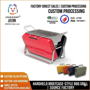 Griglia per <span class=keywords><strong>Barbecue</strong></span> Portatile Pieghevole ZS-X19-06 del Produttore, Tipo Box per Esterni, Mini <span class=keywords><strong>Valigetta</strong></span> Portatile - Product Image 1