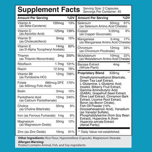 Bổ sung não nootropic không chứa gluten cho bộ nhớ và tập trung hỗ trợ phức hợp nhận thức với <span class=keywords><strong>bacopa</strong></span> <span class=keywords><strong>monnieri</strong></span> - Product Image 2