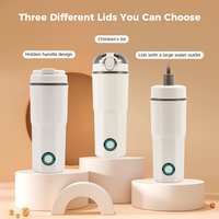 Bouilloire électrique portable petite taille et chaudière à eau électrique à ébullition rapide tasse de conception portable adaptée au camping et à la randonnée